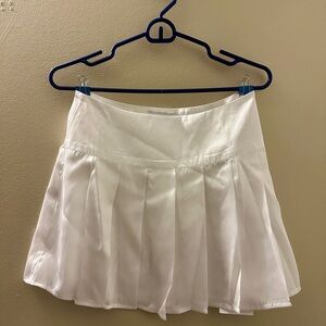 ASOS DESIGN satin pleated mini skirt